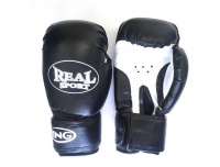 Перчатки для кикбоксинга REALSPORT RS310 10 унций, черный
